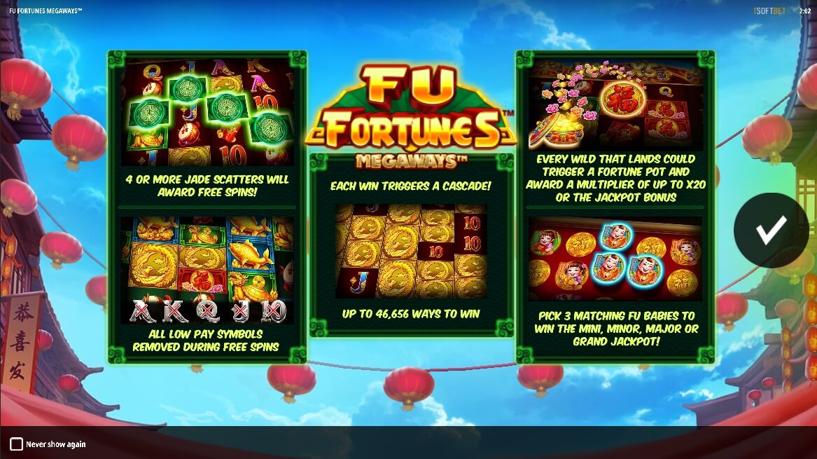 Fu Fortunes Megaways Spiel Bildschirmschoner