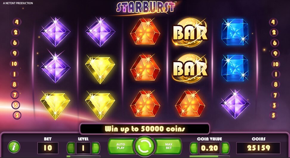 Starburst Slot Netent - Überprüfung, online spielen
