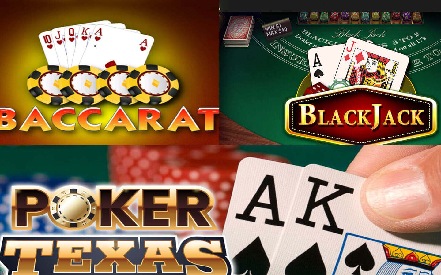 Kartenspiele - Blackjack, Poker
