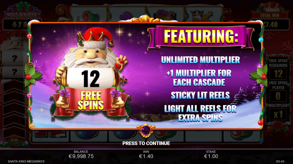 Santa King Megaways Bonus