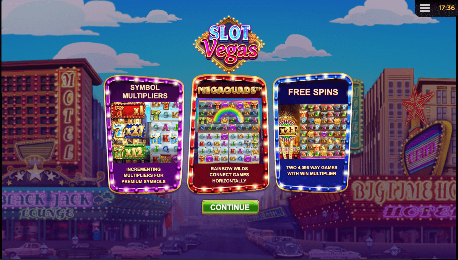 Slot Vegas Megaquads-Hintergrundbild