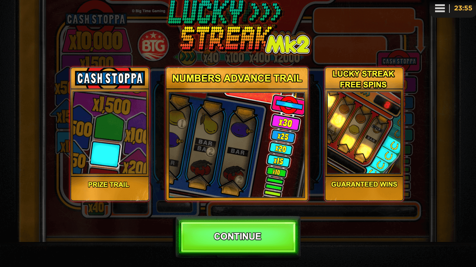 Lucky Streak Mk2-Schnittstelle